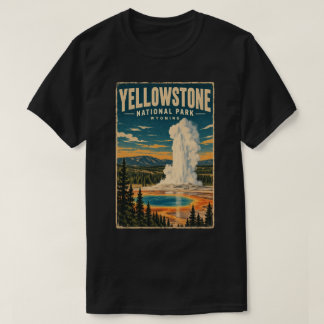 Yellowstone National Park Vintage Reisposter T-shirt