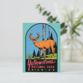 Yellowstone National Park Vintage Travel Briefkaar Briefkaart (Staand voorkant)