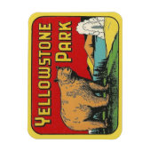 Yellowstone National Park Vintage Travel Magnet Magneet (Verticaal)