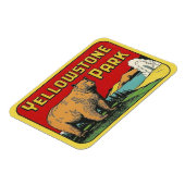 Yellowstone National Park Vintage Travel Magnet Magneet (Linkerzijde)