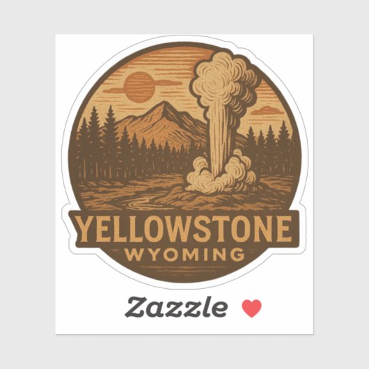 Yellowstone National Park Vinyl Sticker (Vel)