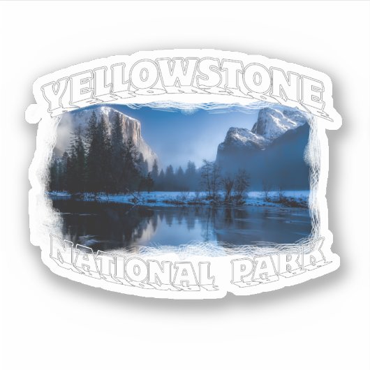 Yellowstone National Park Vinyl Sticker (Voorkant)