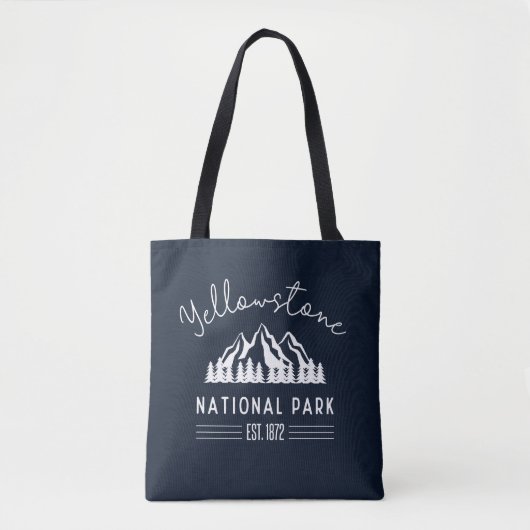 Yellowstone National Park Wandelen Kamperen Tote Bag (Voorkant)
