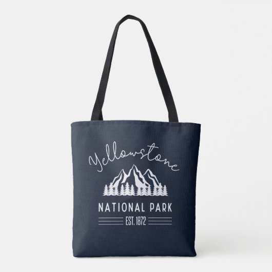 Yellowstone National Park Wandelen Kamperen Tote Bag (Achterkant)