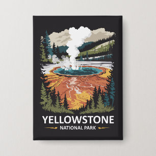 Yellowstone National Park Warmwaterbron Button