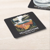 Yellowstone National Park Warmwaterbron Kartonnen Onderzetters (Schuin)