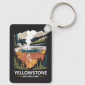 Yellowstone National Park Warmwaterbron Sleutelhanger (Achterkant)
