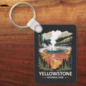 Yellowstone National Park Warmwaterbron Sleutelhanger (Voorkant)