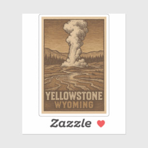 Yellowstone National Park Waterdichte Vinyl Sticke Sticker