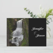Yellowstone National Park Waterfall Wedding Invite Kaart (Staand voorkant)