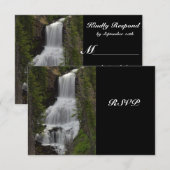 Yellowstone National Park Waterfall Wedding RSVP (Voorkant / Achterkant)