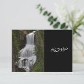 Yellowstone National Park Waterfall Wedding RSVP (Staand voorkant)