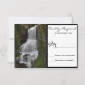 Yellowstone National Park Waterfall Wedding RSVP (Achterkant)