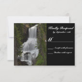 Yellowstone National Park Waterfall Wedding RSVP Kaartje (Achterkant)
