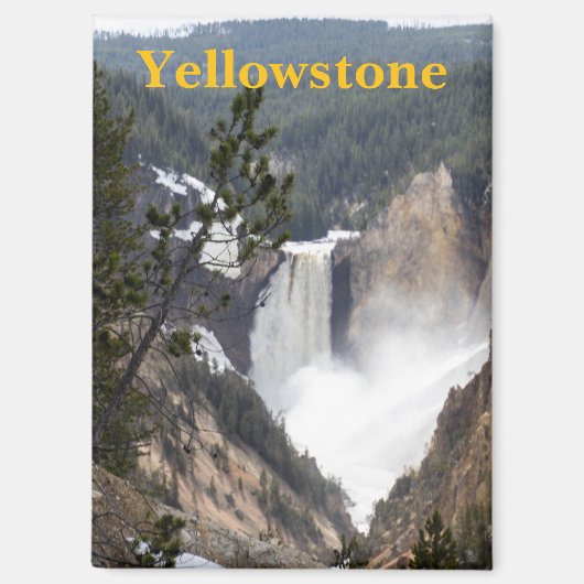 Yellowstone National Park Waterval Magneet (Voorkant)