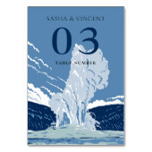 Yellowstone National Park Wedding Retro Kaart (Achterkant)