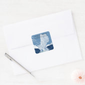 Yellowstone National Park Wedding Retro Vierkante Sticker (Envelop)