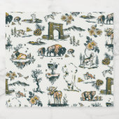 Yellowstone National Park Wildlife Pattern Bier Etiket (Enkel label)