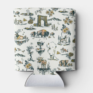 Yellowstone National Park Wildlife Pattern Blikjeskoeler
