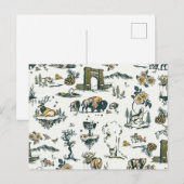 Yellowstone National Park Wildlife Pattern Briefkaart (Voorkant / Achterkant)
