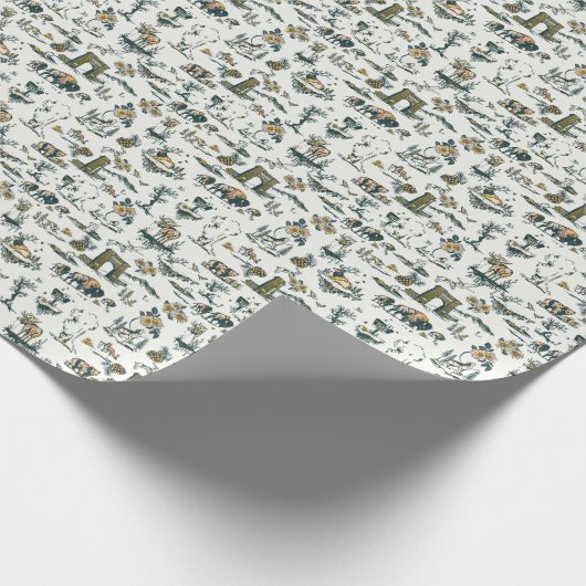 Yellowstone National Park Wildlife Pattern Cadeaupapier (Hoek)