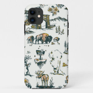 Yellowstone National Park Wildlife Pattern Case-Mate iPhone Case