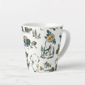 Yellowstone National Park Wildlife Pattern Latte Mok (Rechterhoek)