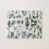 Yellowstone National Park Wildlife Pattern Legpuzzel (Horizontaal)