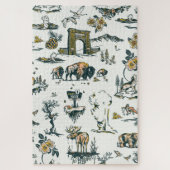 Yellowstone National Park Wildlife Pattern Legpuzzel (Verticaal)