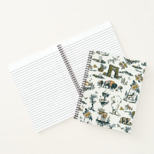 Yellowstone National Park Wildlife Pattern Notitieboek