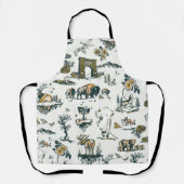 Yellowstone National Park Wildlife Pattern Schort (Voorkant)