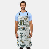 Yellowstone National Park Wildlife Pattern Schort (Gedragen)