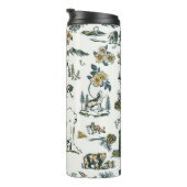 Yellowstone National Park Wildlife Pattern Thermosbeker (Geroteerd rechts)