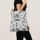 Yellowstone National Park Wildlife Pattern Tote Bag (Dichtbij)