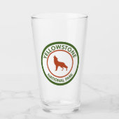 Yellowstone National Park Wolf Glas (Voorkant)
