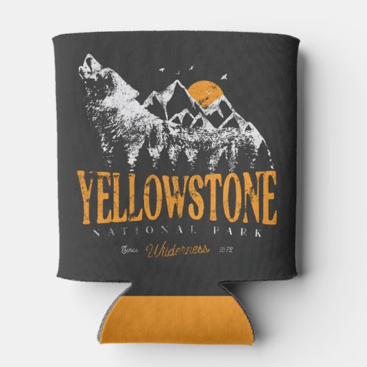 Yellowstone National Park Wolf Mountains Blikjeskoeler (Achterkant)