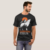 Yellowstone National Park Wolf Mountains Dubbele B T-shirt (Voorkant volledig)