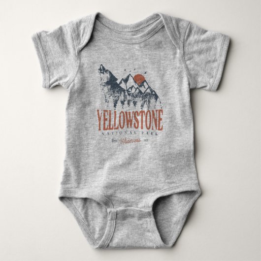Yellowstone National Park Wolf Mountains  Romper (Voorkant)