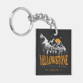 Yellowstone National Park Wolf Mountains  Sleutelhanger (Voorkant Links)