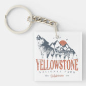 Yellowstone National Park Wolf Mountains  Sleutelhanger (Voorkant)