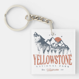 Yellowstone National Park Wolf Mountains  Sleutelhanger