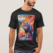 Yellowstone National Park Wolf Mountains T-shirt (Voorkant)
