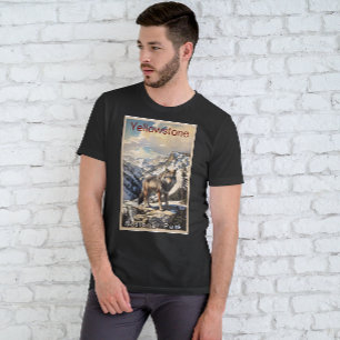 Yellowstone National Park Wolf Mountains T-shirt