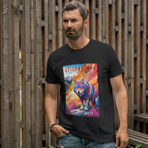 Yellowstone National Park Wolf Mountains T-shirt