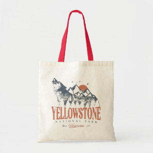 Yellowstone National Park Wolf Mountains  Tote Bag