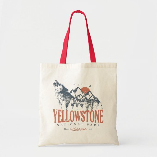 Yellowstone National Park Wolf Mountains  Tote Bag (Voorkant)