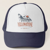 Yellowstone National Park Wolf Mountains  Trucker Pet (Voorkant)