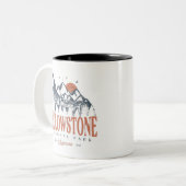 Yellowstone National Park Wolf Mountains  Tweekleurige Koffiemok (Voorkant links)