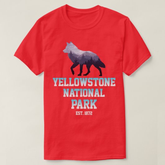 Yellowstone National Park Wolf T-shirt (Design voorkant)