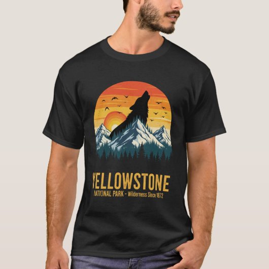 Yellowstone National Park Wolf T-shirt (Voorkant)